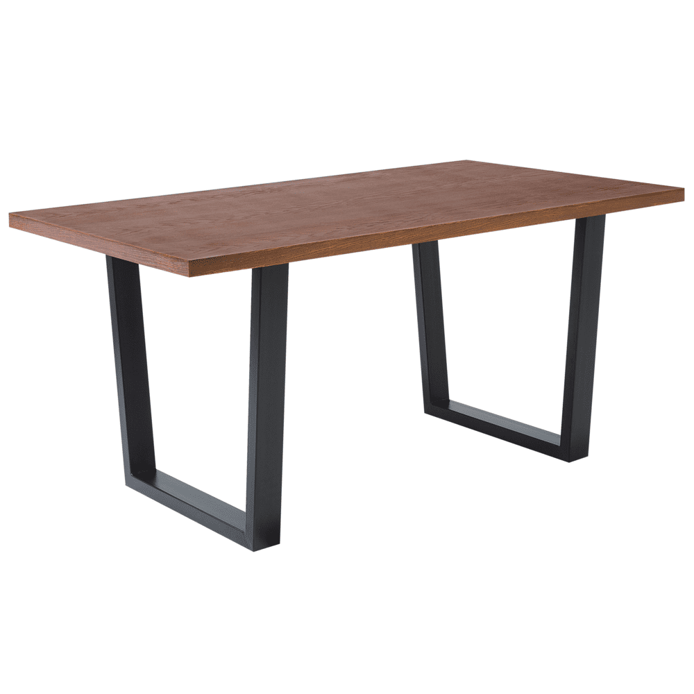Beliani Jedálenský stôl hnedý 160 x 90 cm AUSTIN